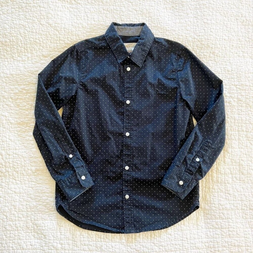 H&M Button Down Shirt In Navy Dot